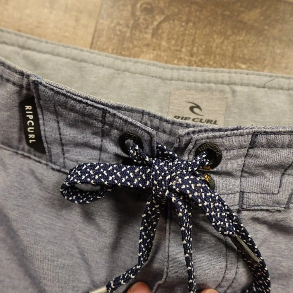 Rip Curl Boardshorts Men's Size 33 Gray Blue | Surf‎ Swim Cargo Style
